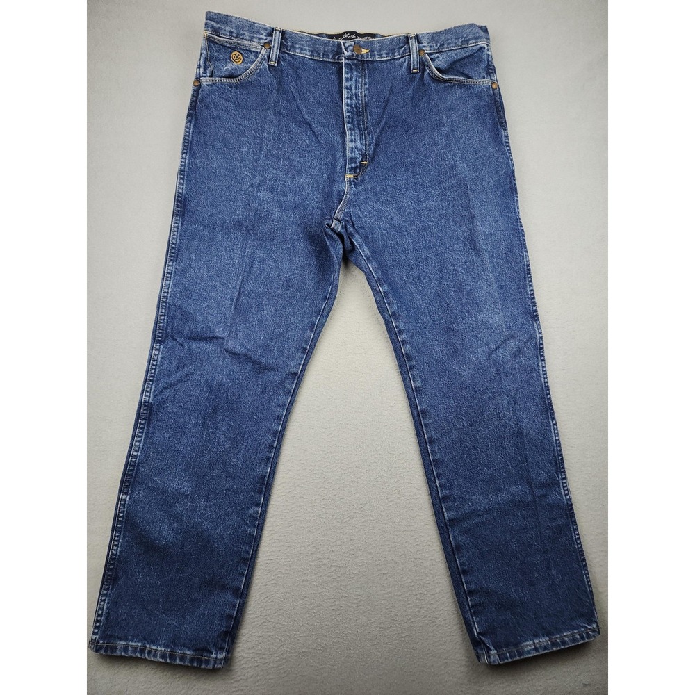Wrangler George Strait Cowboy Cut Jeans Men 40(38)x30 Blue Bootcut Western Denim